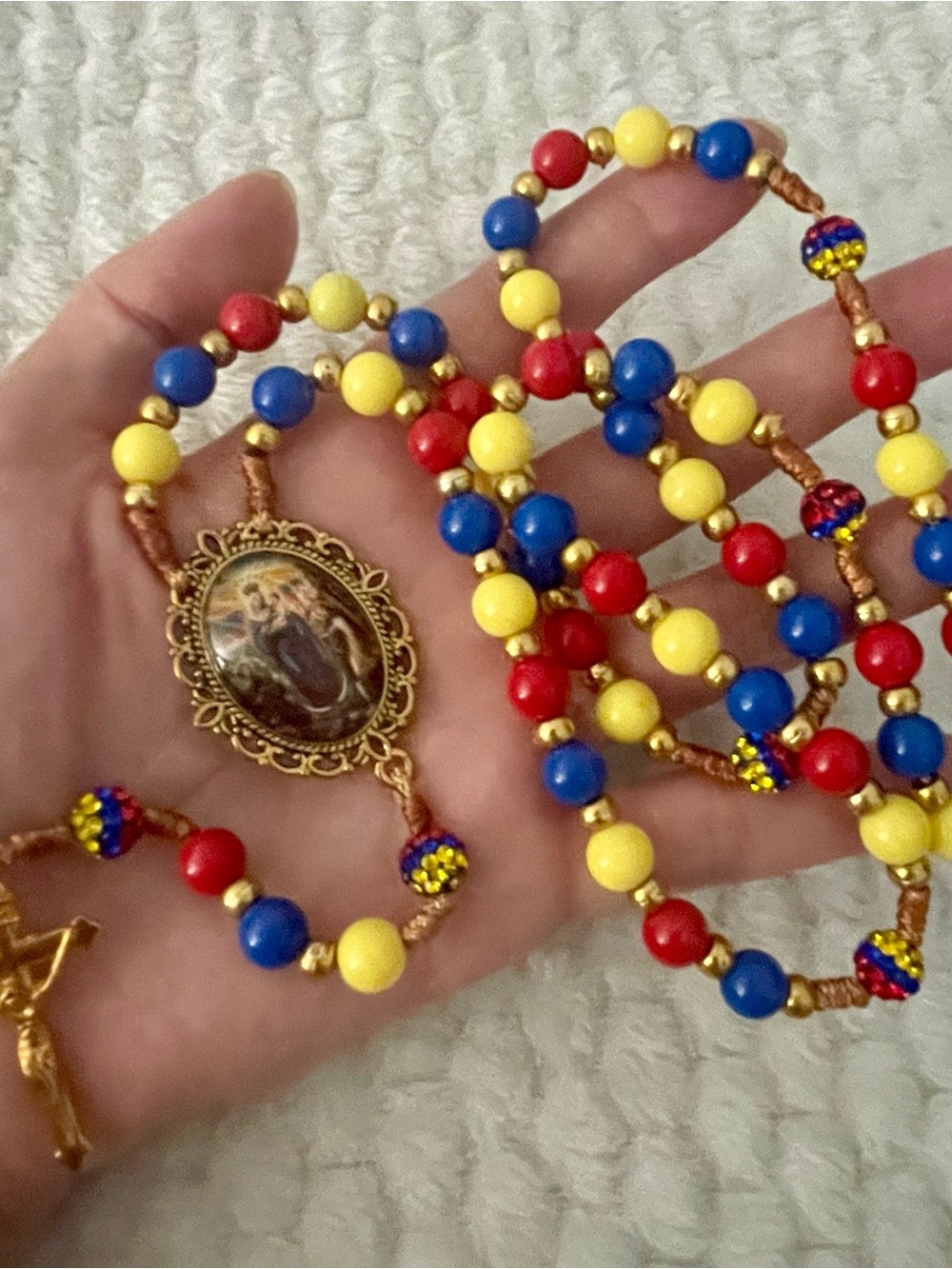 our lady of chiquinquira colombian corded rosary